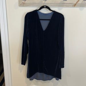 Velvet navy blue tunic